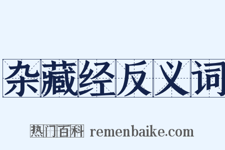 杂藏经反义词是什么意思的图片